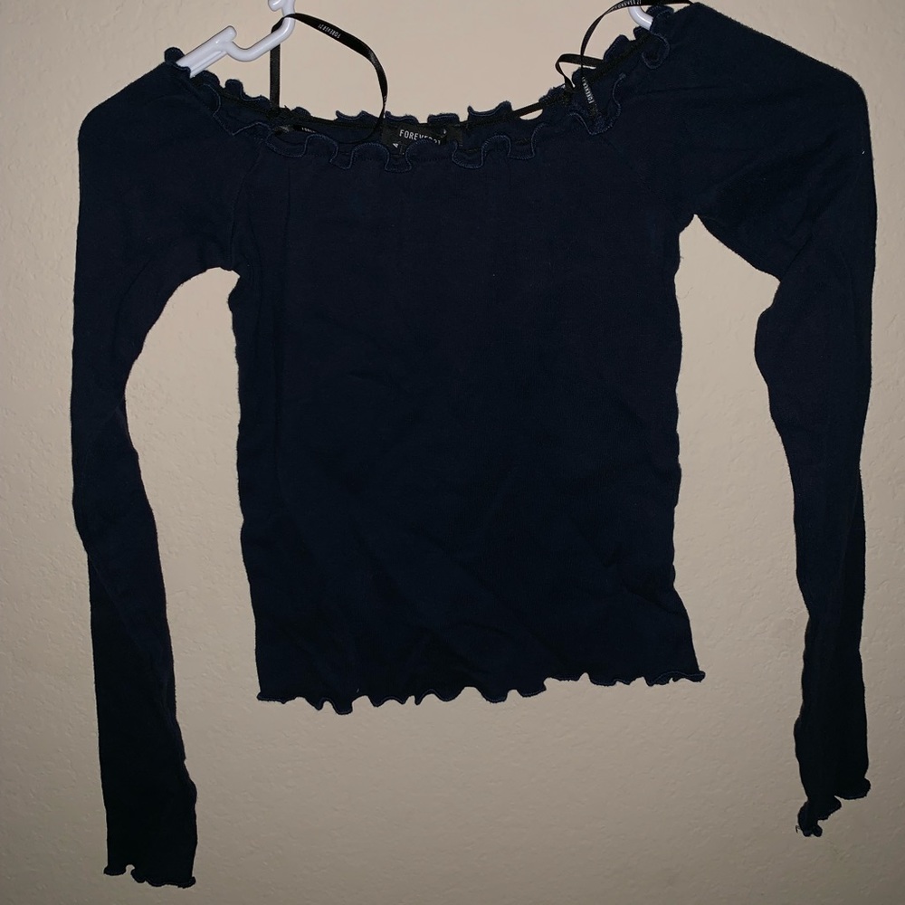 F21 Bardot Crop Top